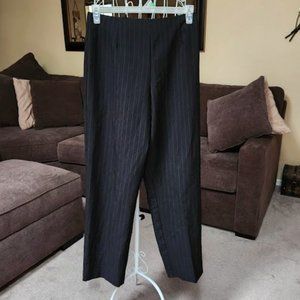 Black lavender pinstriped dress pants , high waisted , sz 12